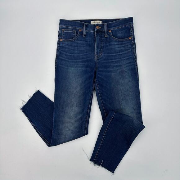 Madewell Dark Wash Denim High-Rise Skinny Jeans Womens Size 28 Slimming Stretch - Picture 1 of 10